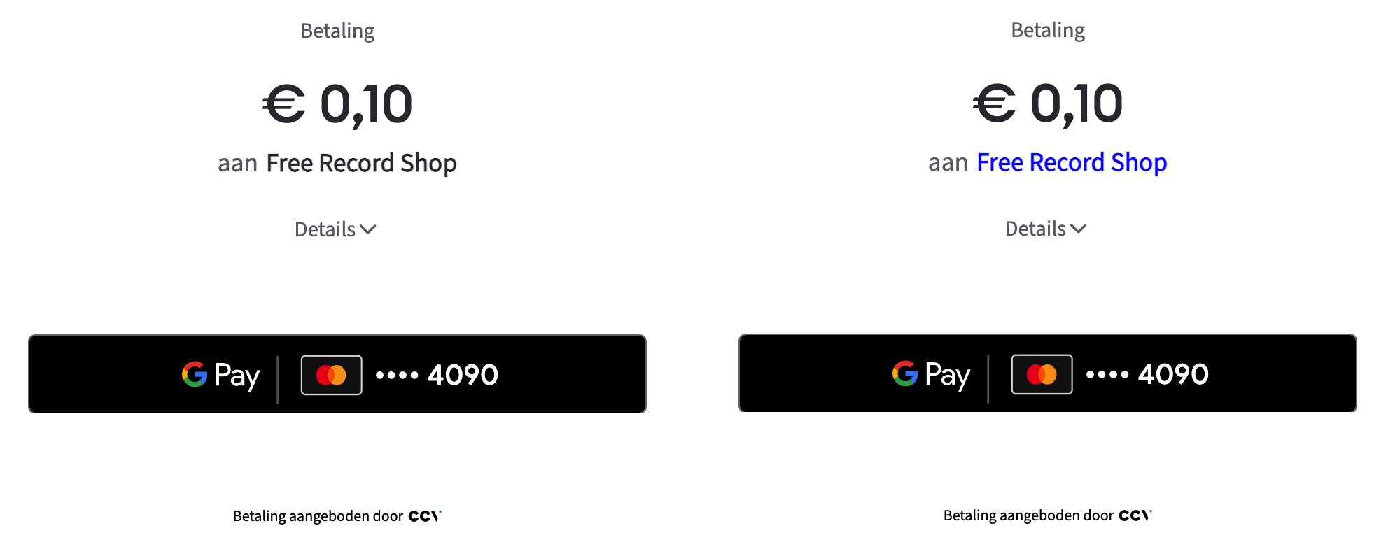 Custom Google Pay page CSS