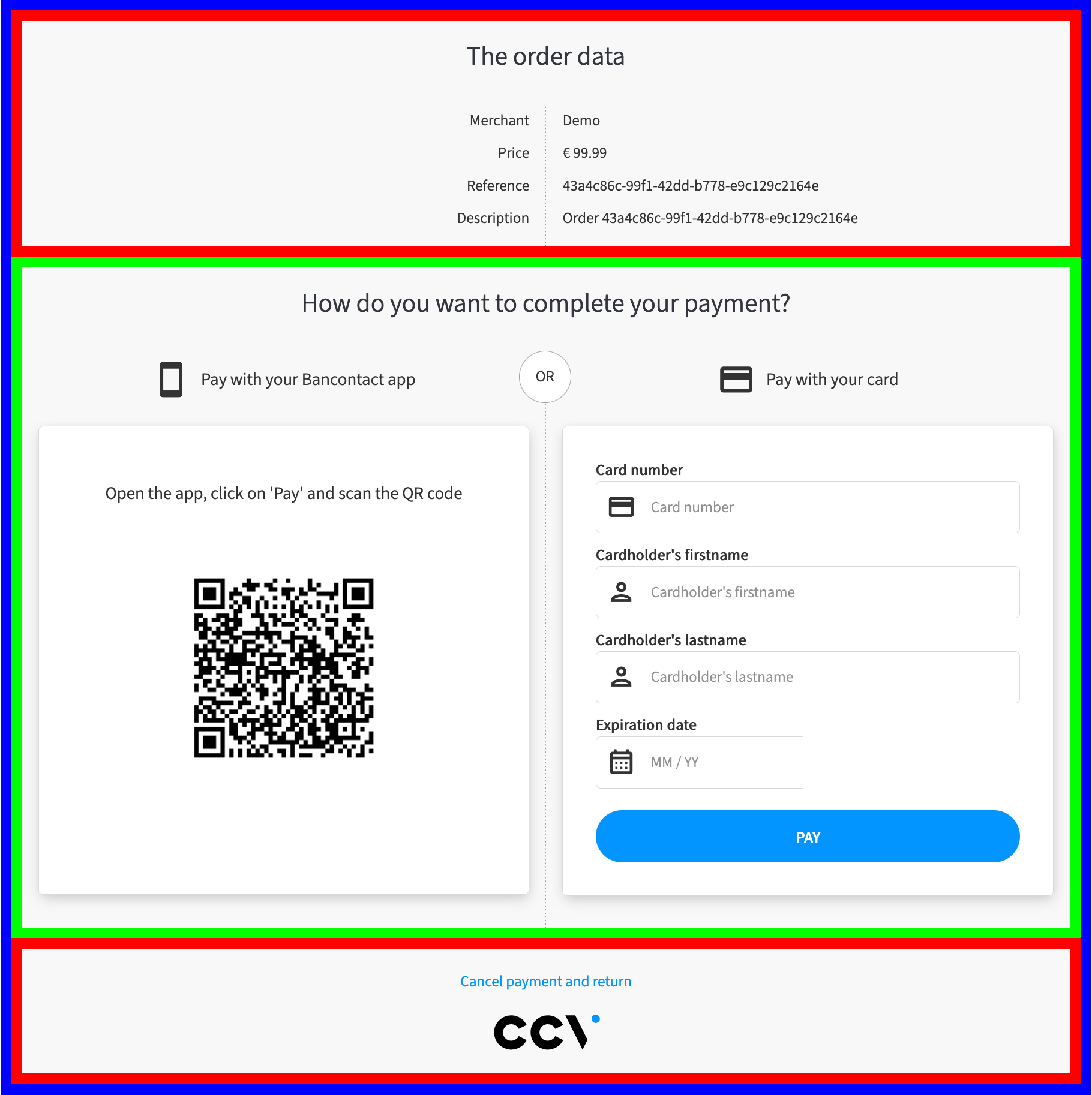 Custom Card Payment Page